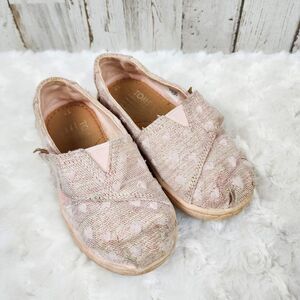 Toms Alpargata Pink Flats Size T7